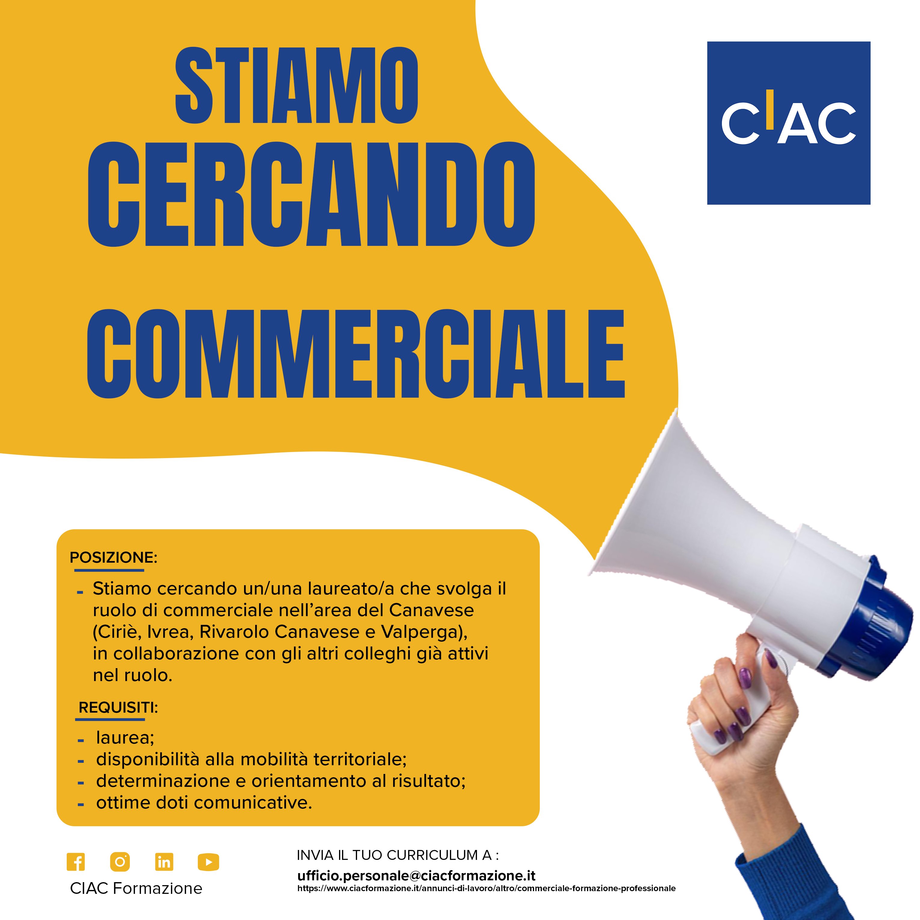 info annuncio lavoro commerciale 