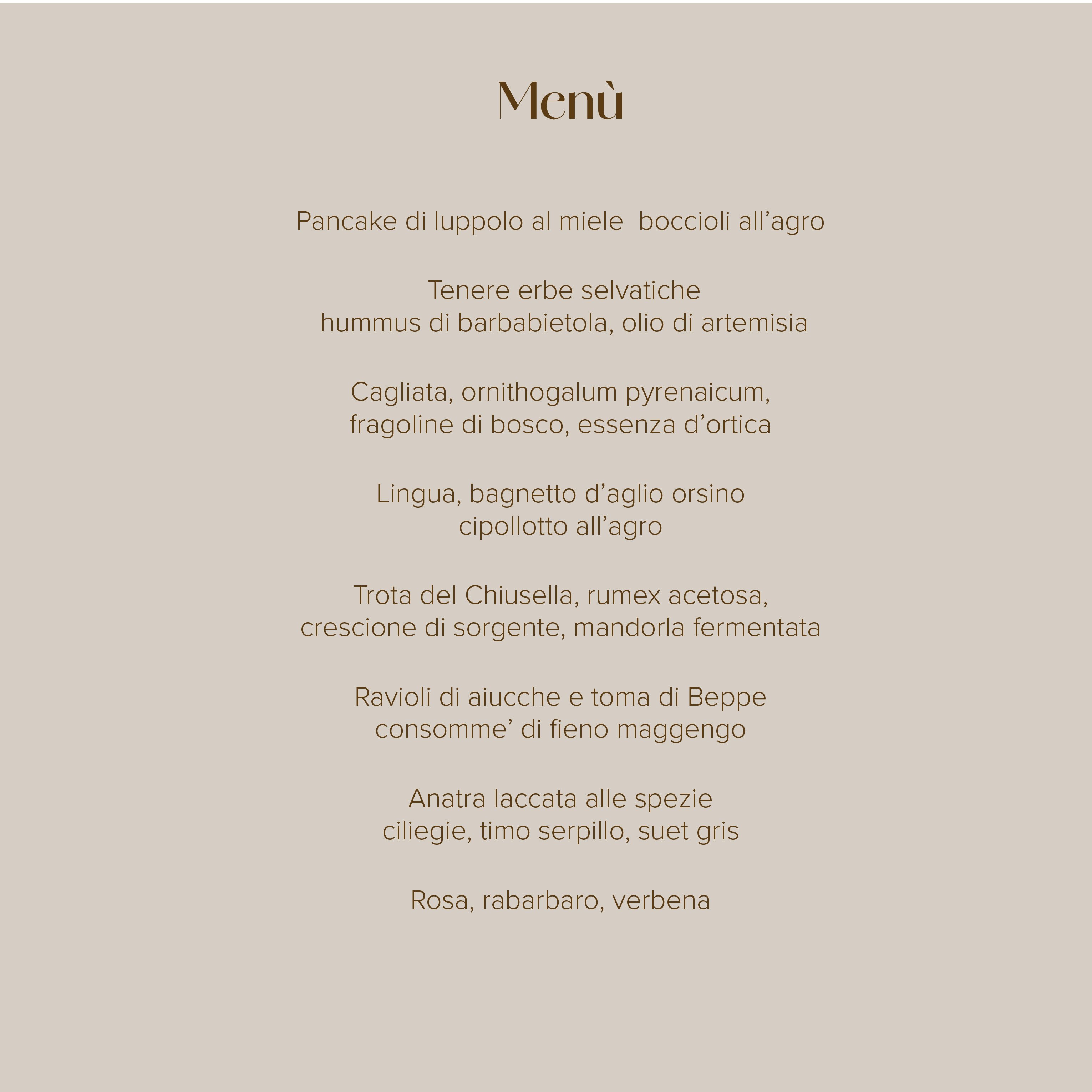 menu cena stellata ciac